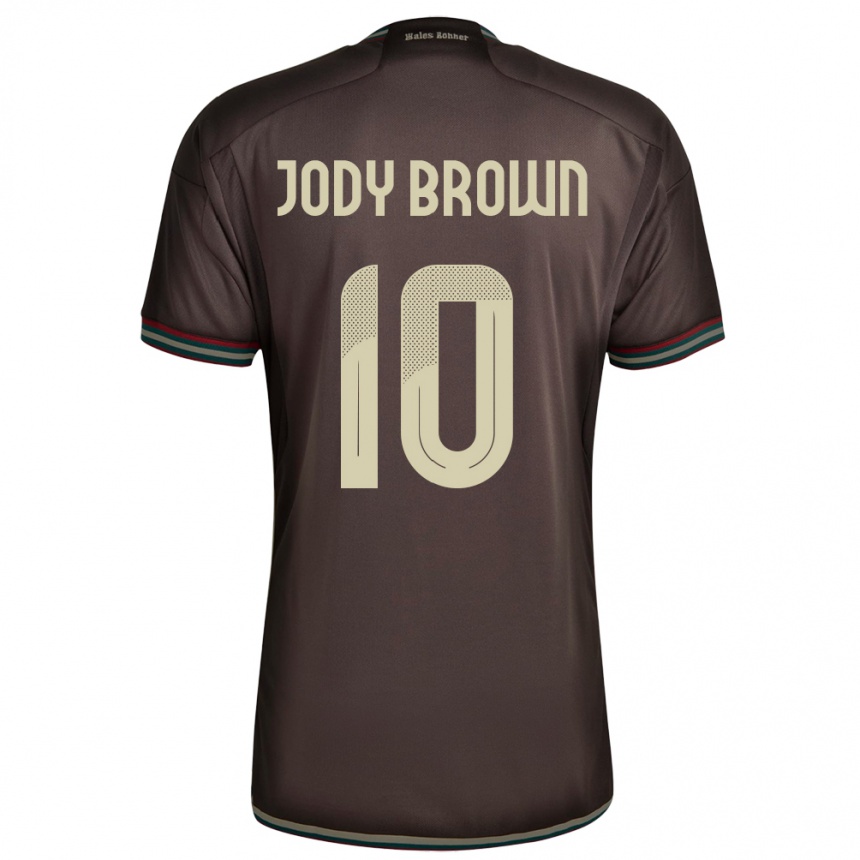 Kids Football Jamaica Jody Brown #10 Night Brown Away Jersey 24-26 T-Shirt Nz