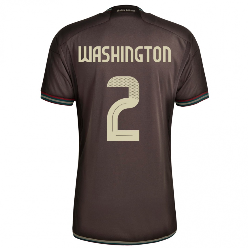 Kids Football Jamaica Solai Washington #2 Night Brown Away Jersey 24-26 T-Shirt Nz