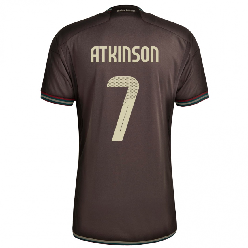 Kids Football Jamaica Natoya Atkinson #7 Night Brown Away Jersey 24-26 T-Shirt Nz