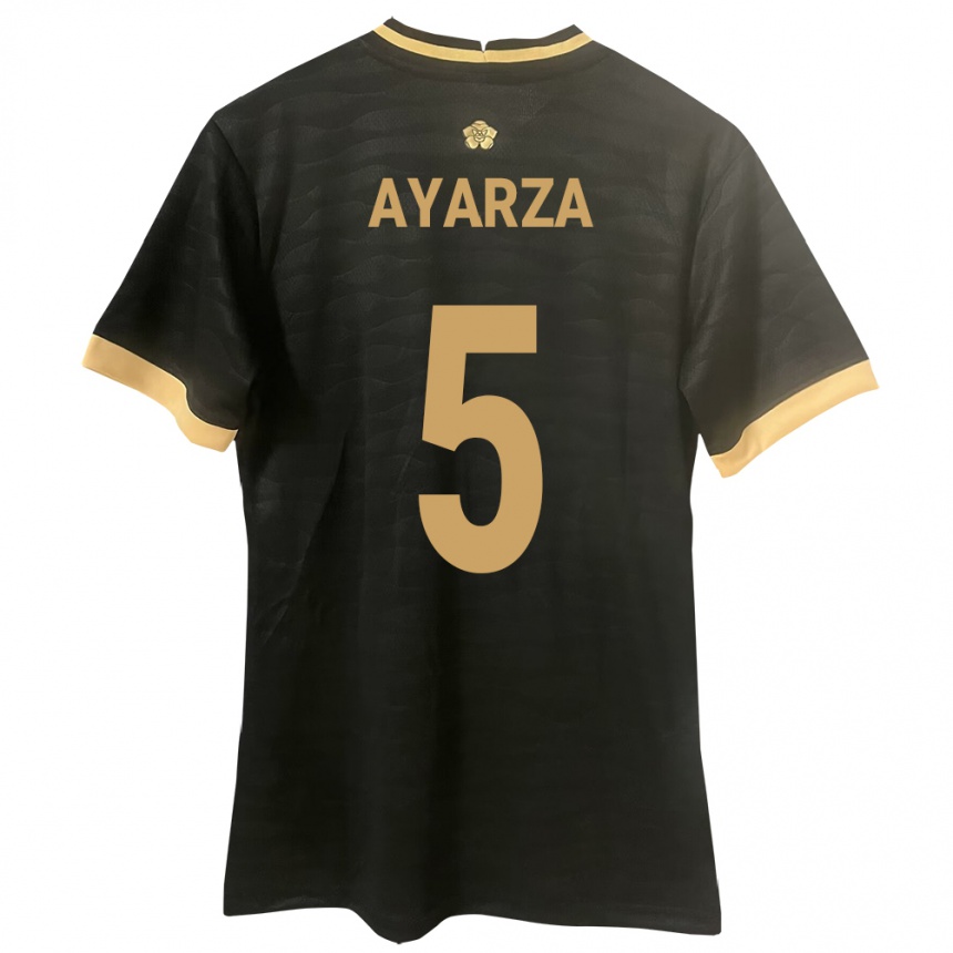 Kids Football Panama Abdiel Ayarza #5 Black Away Jersey 24-26 T-Shirt Nz