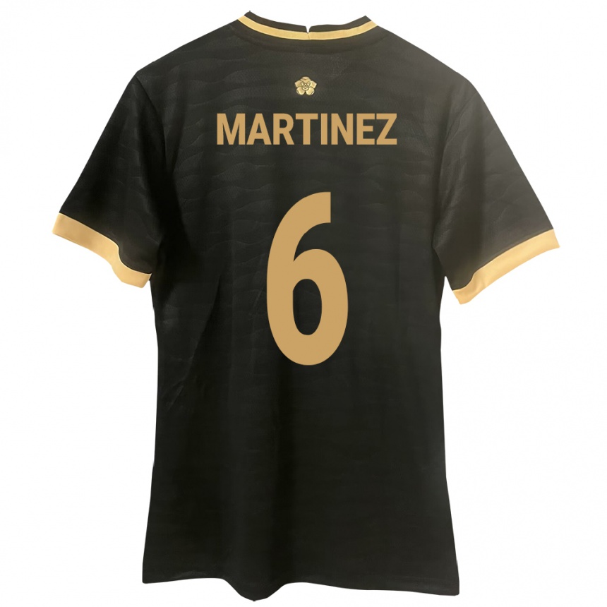 Kids Football Panama Christian Martínez #6 Black Away Jersey 24-26 T-Shirt Nz