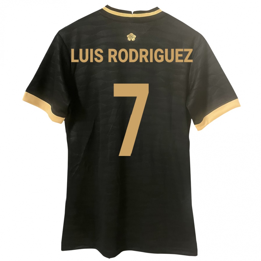 Kids Football Panama José Luis Rodríguez #7 Black Away Jersey 24-26 T-Shirt Nz