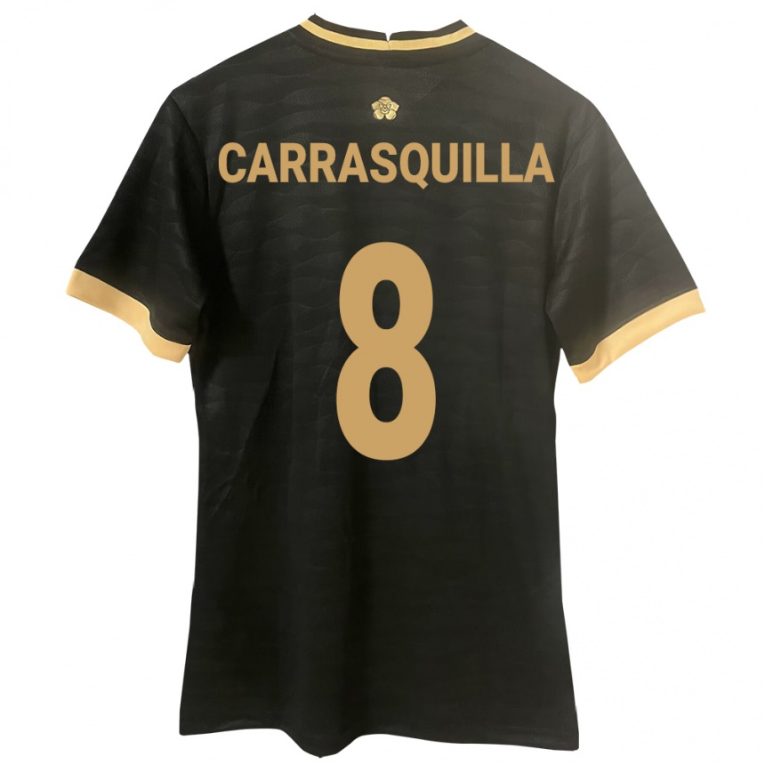 Kids Football Panama Adalberto Carrasquilla #8 Black Away Jersey 24-26 T-Shirt Nz