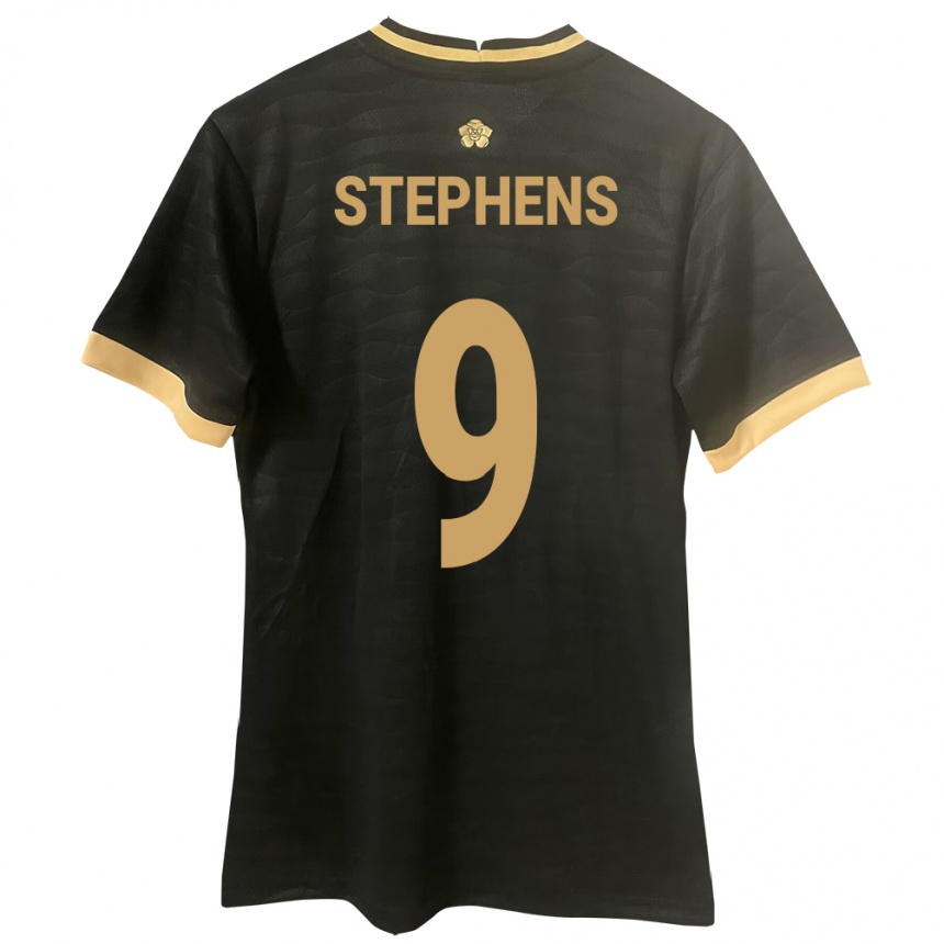 Kids Football Panama Alfredo Stephens #9 Black Away Jersey 24-26 T-Shirt Nz