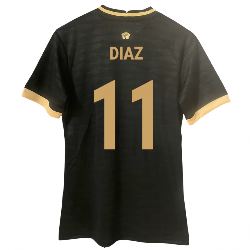 Kids Football Panama Ismael Díaz #11 Black Away Jersey 24-26 T-Shirt Nz