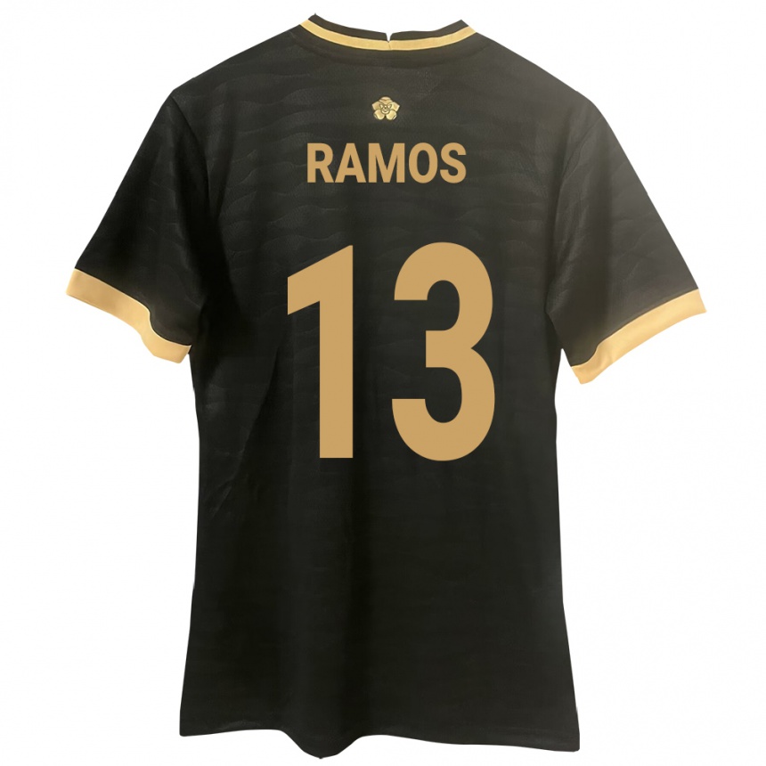 Kids Football Panama Jiovany Ramos #13 Black Away Jersey 24-26 T-Shirt Nz