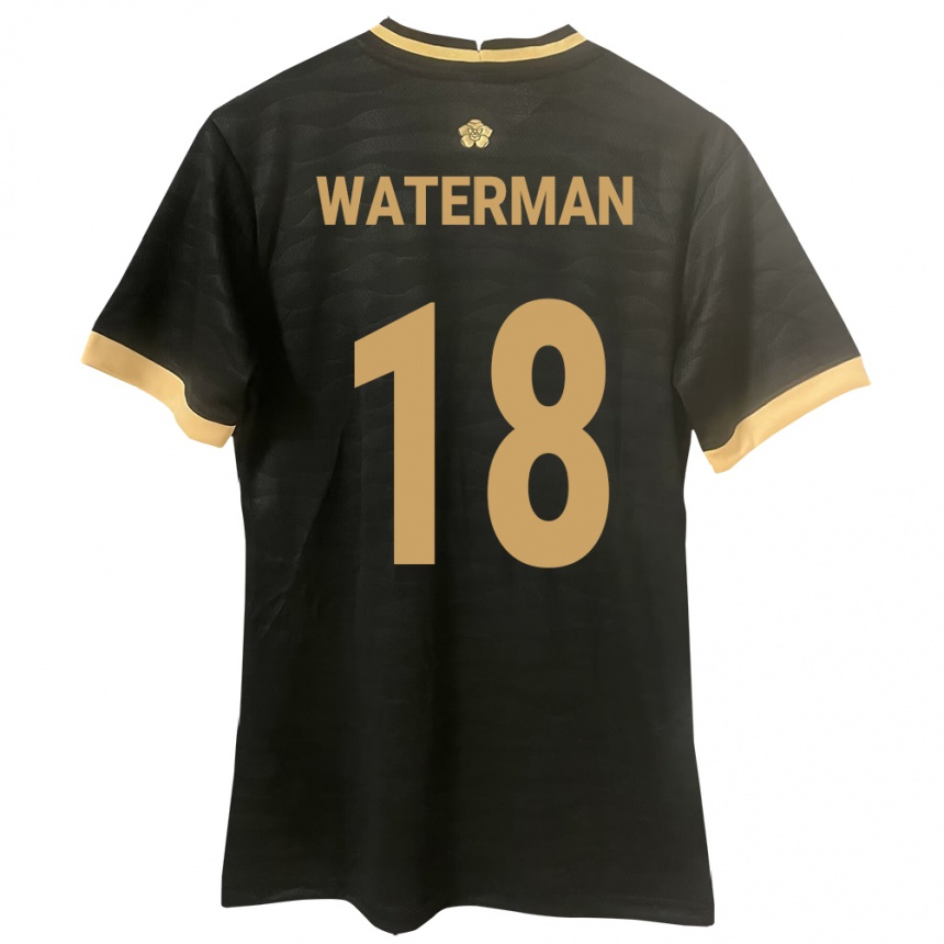 Kids Football Panama Cecilio Waterman #18 Black Away Jersey 24-26 T-Shirt Nz