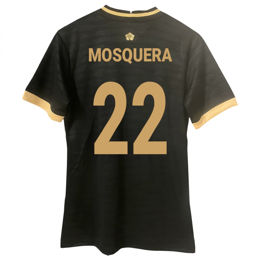 Kids Football Panama Orlando Mosquera #22 Black Away Jersey 24-26 T-Shirt Nz