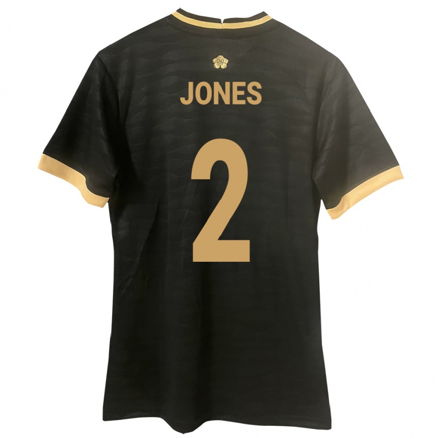 Kids Football Panama Joseph Jones #2 Black Away Jersey 24-26 T-Shirt Nz