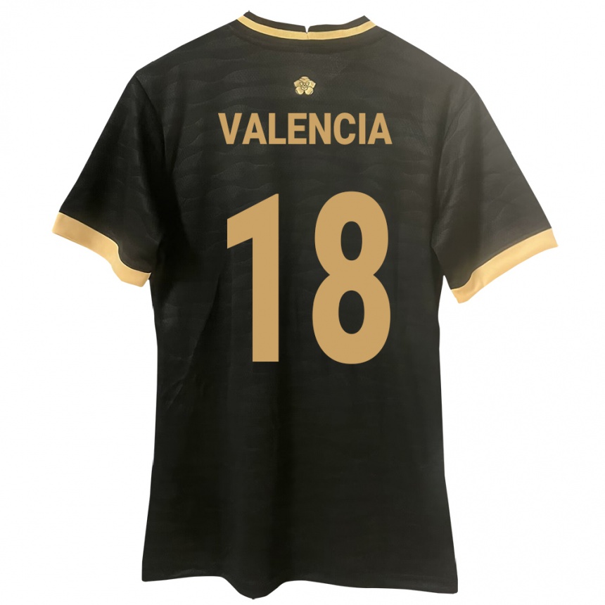 Kids Football Panama Omar Valencia #18 Black Away Jersey 24-26 T-Shirt Nz