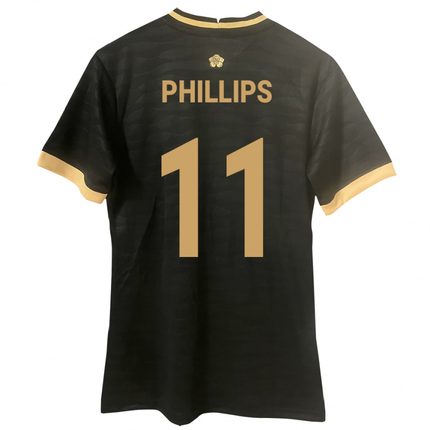 Kids Football Panama Ricardo Phillips #11 Black Away Jersey 24-26 T-Shirt Nz