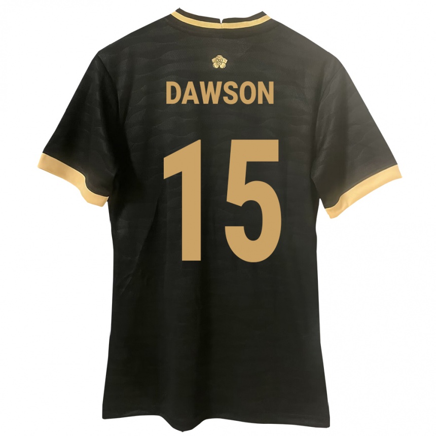 Kids Football Panama Didier Dawson #15 Black Away Jersey 24-26 T-Shirt Nz