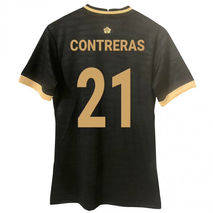 Kids Football Panama Davis Contreras #21 Black Away Jersey 24-26 T-Shirt Nz