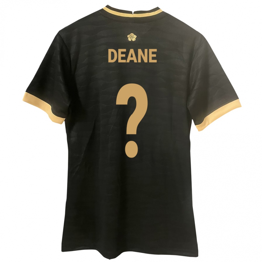 Kids Football Panama Sean Deane #0 Black Away Jersey 24-26 T-Shirt Nz