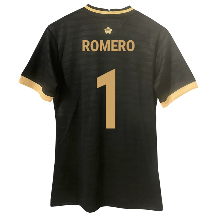 Kids Football Panama Manuel Romero #1 Black Away Jersey 24-26 T-Shirt Nz