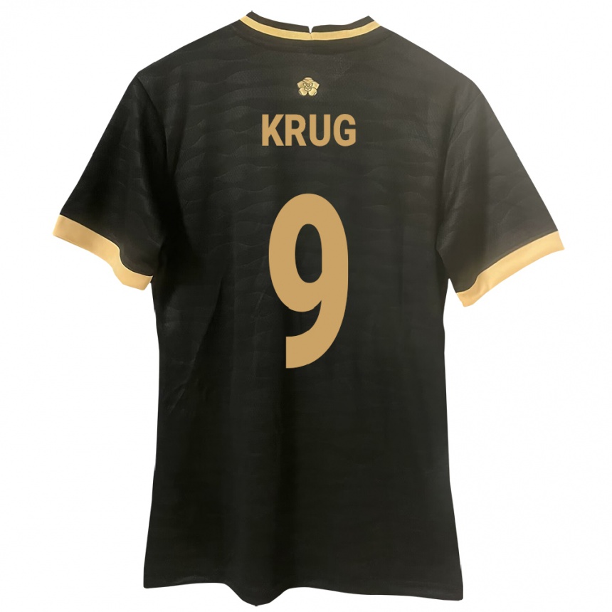 Kids Football Panama Frederick Krug #9 Black Away Jersey 24-26 T-Shirt Nz