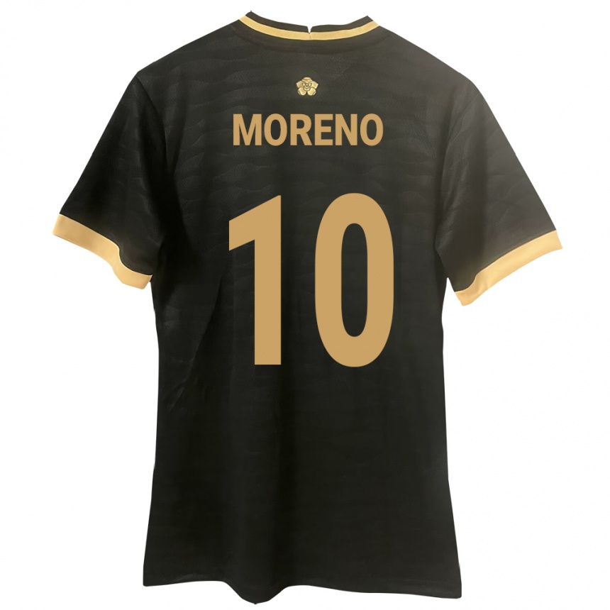 Kids Football Panama Éric Moreno #10 Black Away Jersey 24-26 T-Shirt Nz