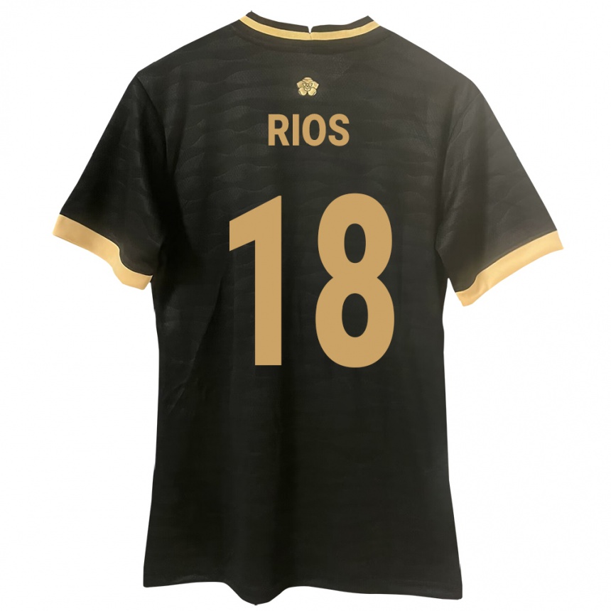 Kids Football Panama Héctor Ríos #18 Black Away Jersey 24-26 T-Shirt Nz