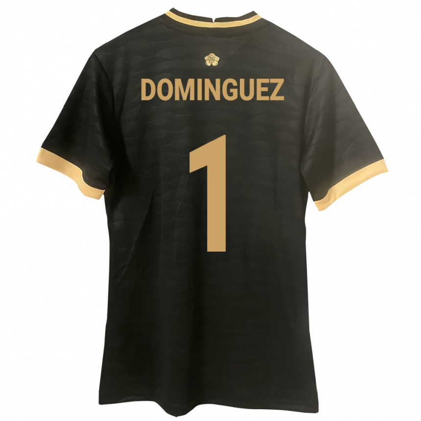 Kids Football Panama Valeska Domínguez #1 Black Away Jersey 24-26 T-Shirt Nz