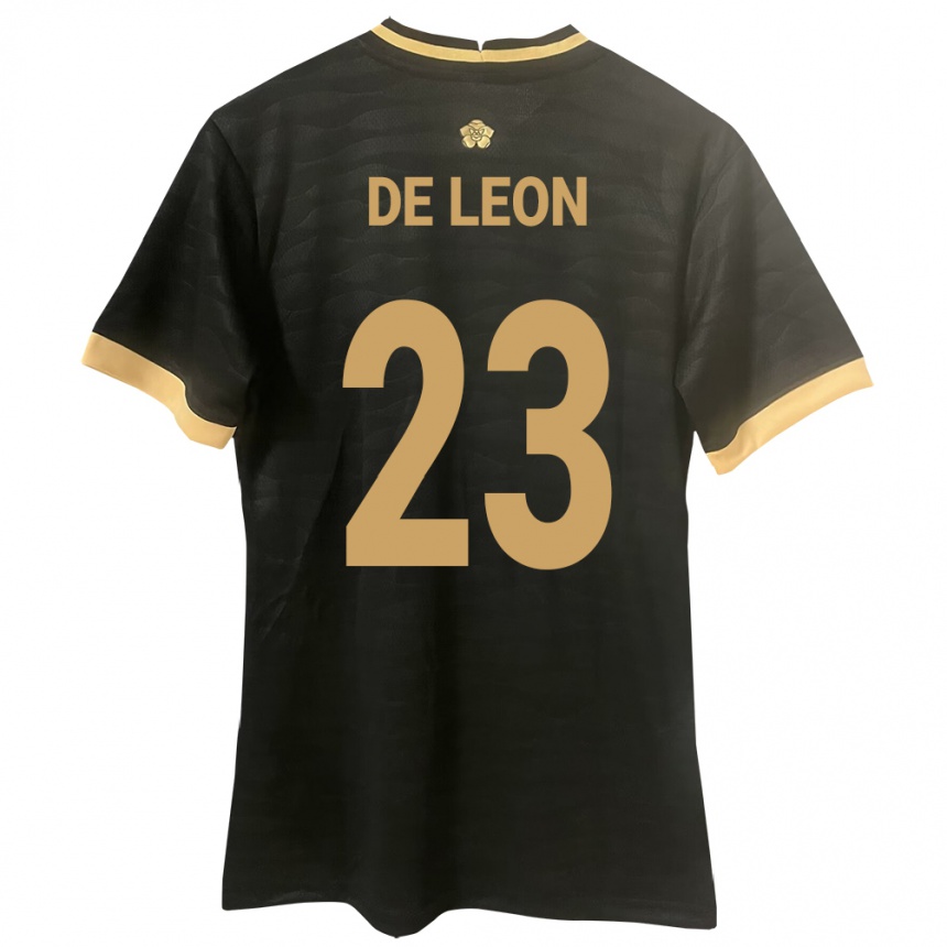 Kids Football Panama Yerenis De León #23 Black Away Jersey 24-26 T-Shirt Nz