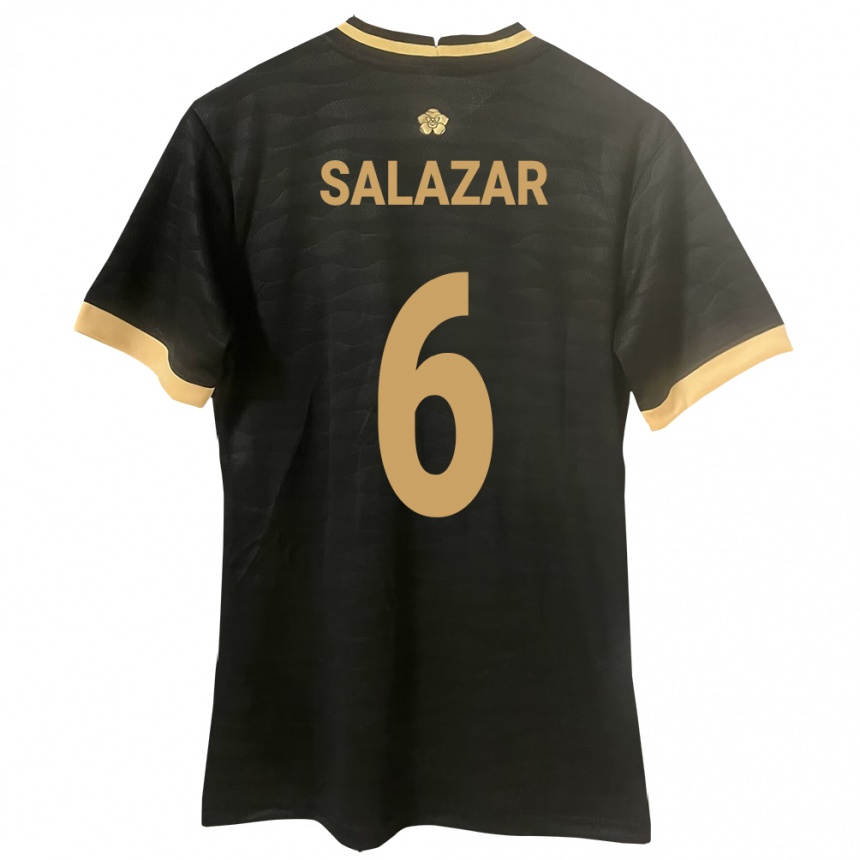 Kids Football Panama Deysiré Salazar #6 Black Away Jersey 24-26 T-Shirt Nz