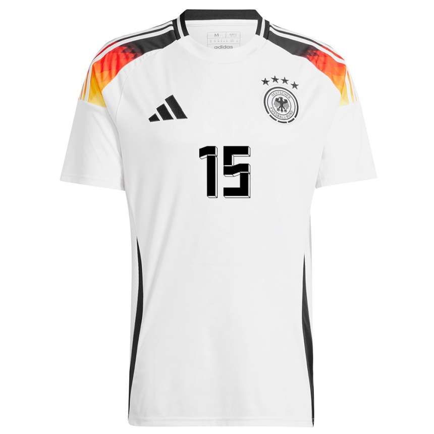 Men Football Germany Yann Aurel Bisseck #15 White Home Jersey 24-26 T-Shirt Nz