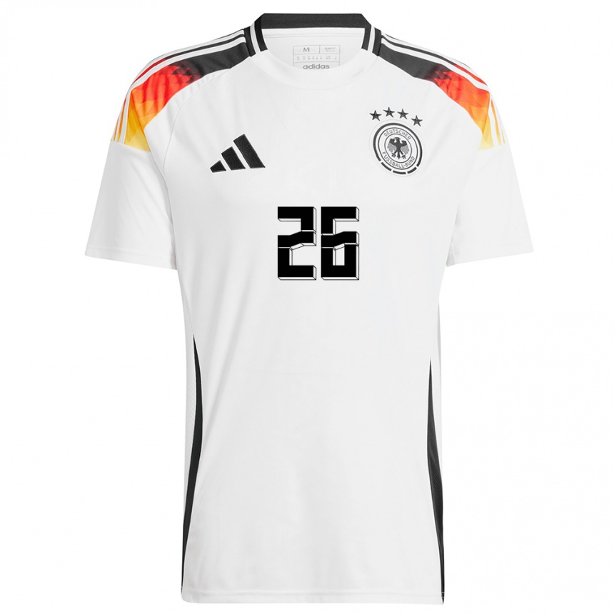 Men Football Germany Chantal Hagel #26 White Home Jersey 24-26 T-Shirt Nz