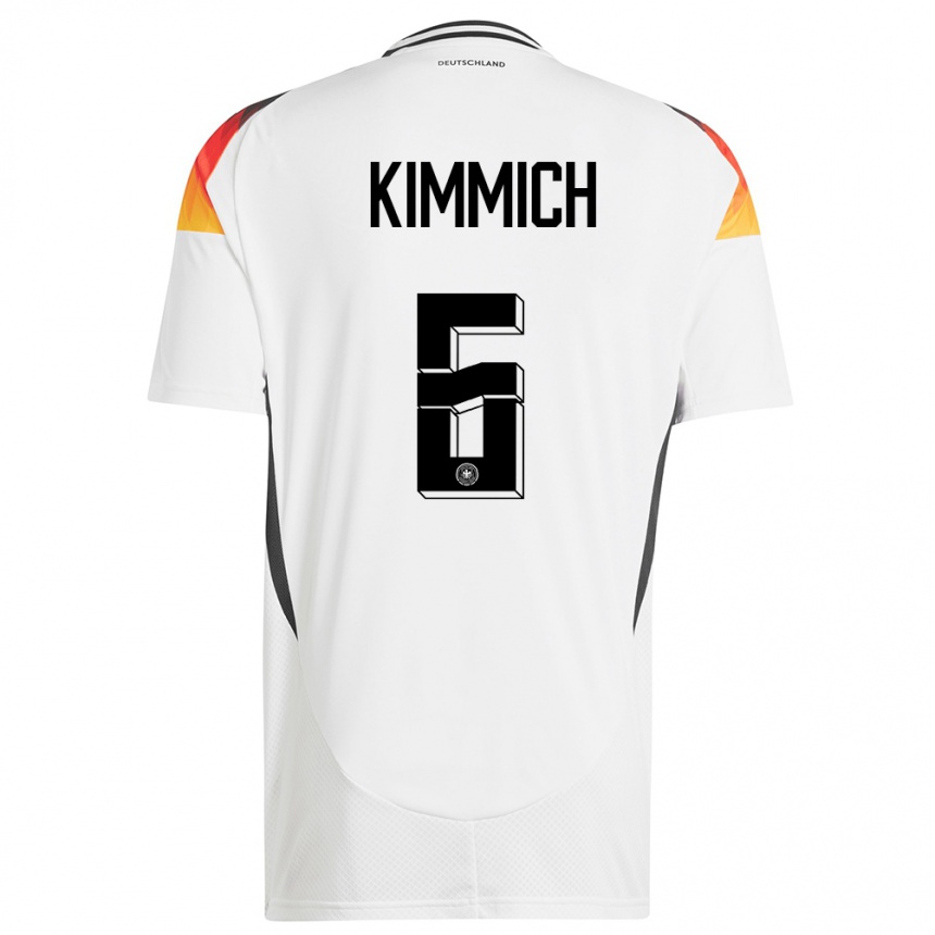 Men Football Germany Joshua Kimmich #6 White Home Jersey 24-26 T-Shirt Nz