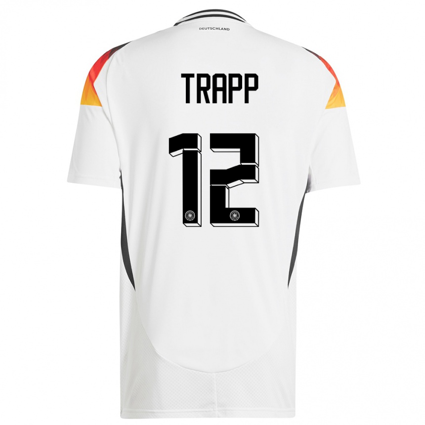 Men Football Germany Kevin Trapp #12 White Home Jersey 24-26 T-Shirt Nz