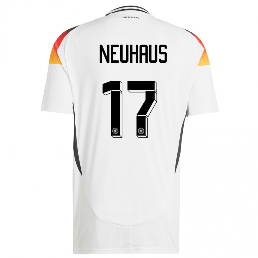 Men Football Germany Florian Neuhaus #17 White Home Jersey 24-26 T-Shirt Nz