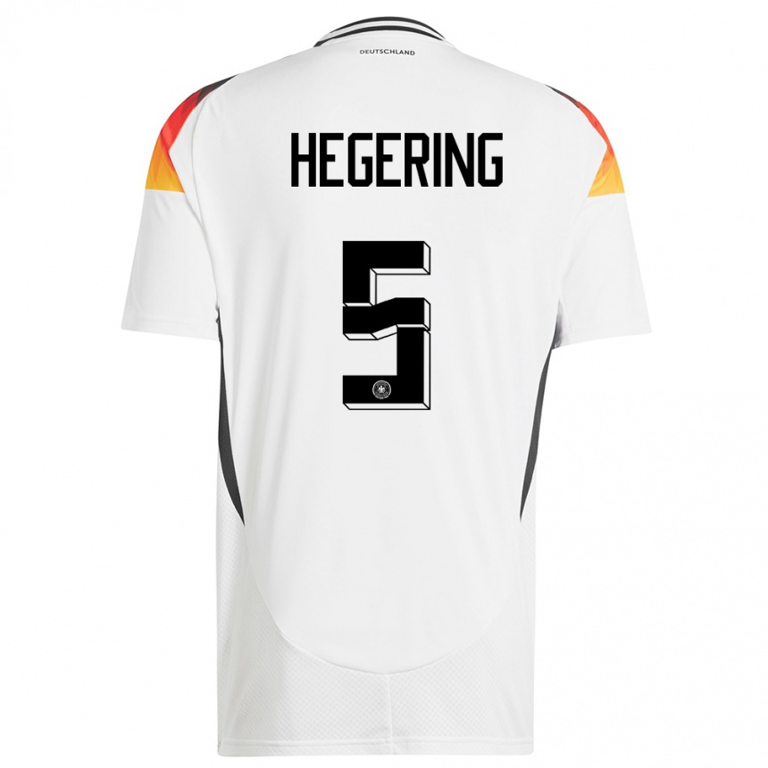 Men Football Germany Marina Hegering #5 White Home Jersey 24-26 T-Shirt Nz