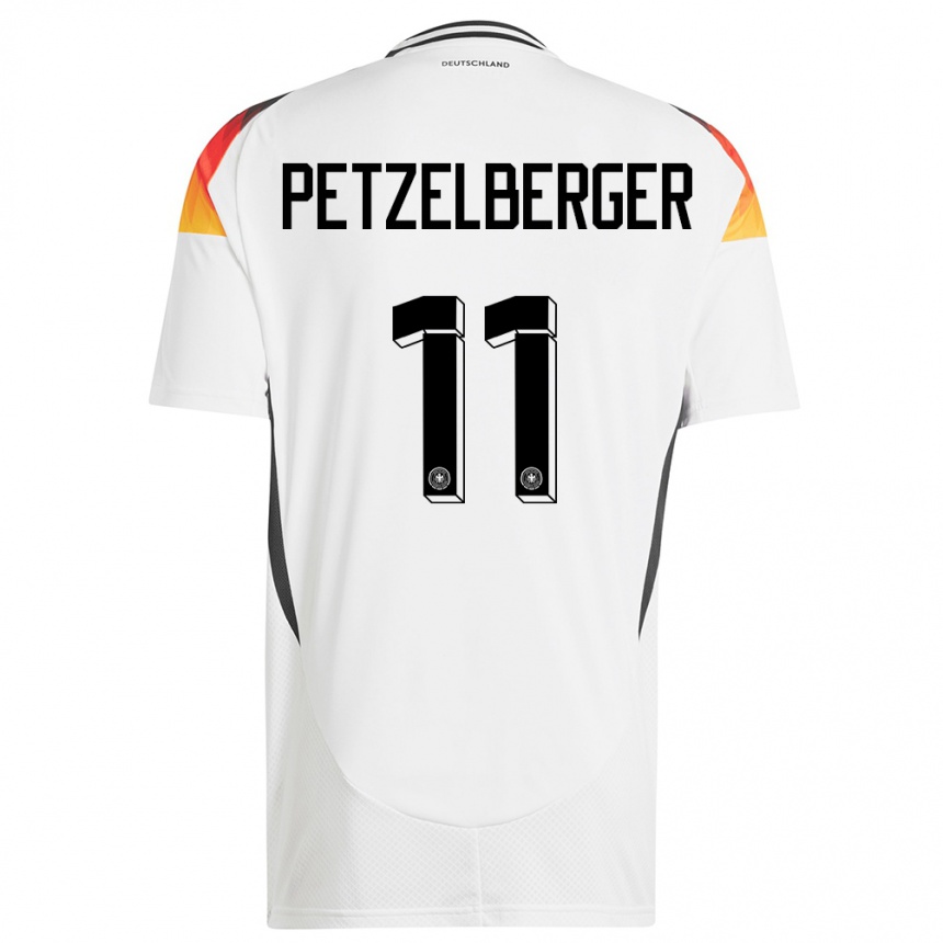 Men Football Germany Ramona Petzelberger #11 White Home Jersey 24-26 T-Shirt Nz