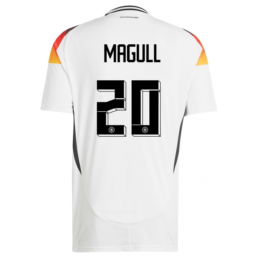 Men Football Germany Lina Magull #20 White Home Jersey 24-26 T-Shirt Nz