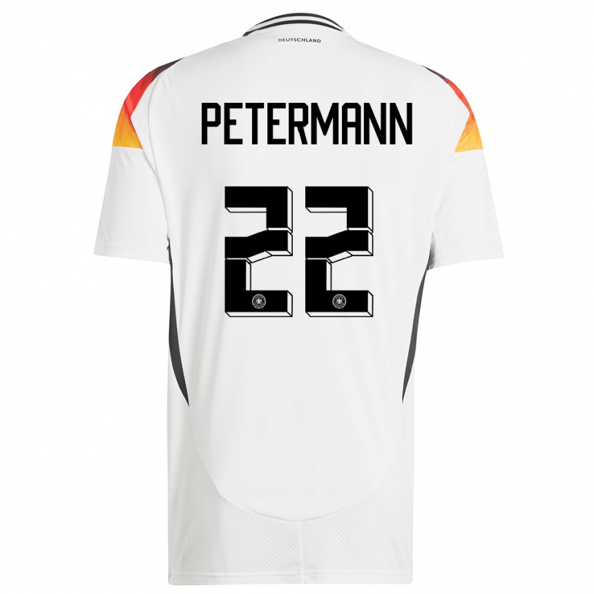 Men Football Germany Lena Petermann #22 White Home Jersey 24-26 T-Shirt Nz