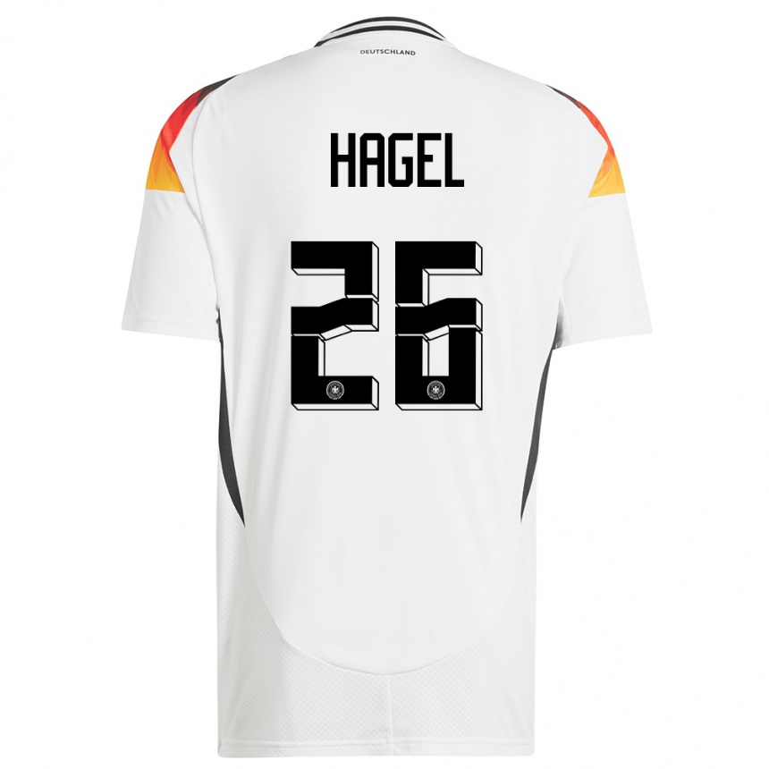 Men Football Germany Chantal Hagel #26 White Home Jersey 24-26 T-Shirt Nz