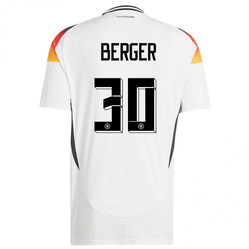 Men Football Germany Ann Katrin Berger #30 White Home Jersey 24-26 T-Shirt Nz