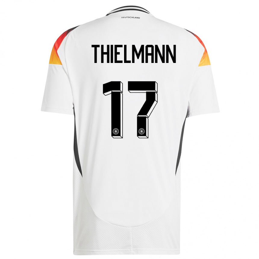 Men Football Germany Jan Thielmann #17 White Home Jersey 24-26 T-Shirt Nz