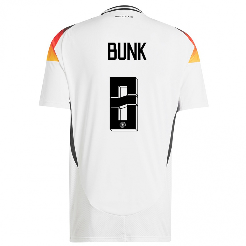 Men Football Germany Daniel Bunk #8 White Home Jersey 24-26 T-Shirt Nz