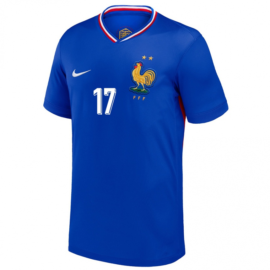 Men Football France Julie Thibaud #17 Blue Home Jersey 24-26 T-Shirt Nz