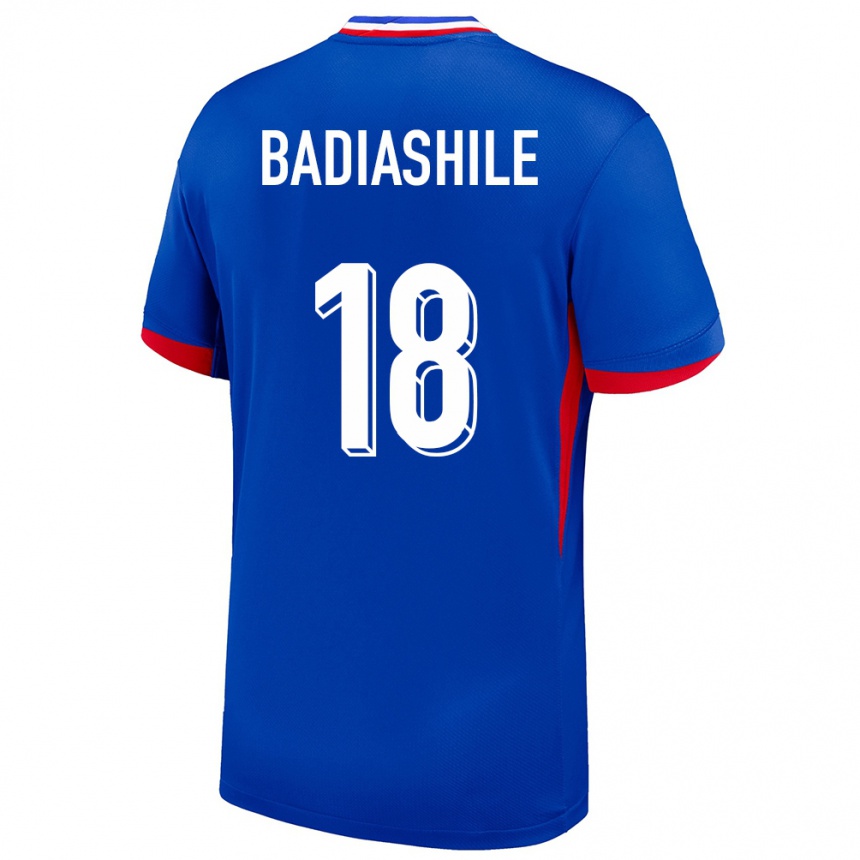 Men Football France Benoit Badiashile #18 Blue Home Jersey 24-26 T-Shirt Nz