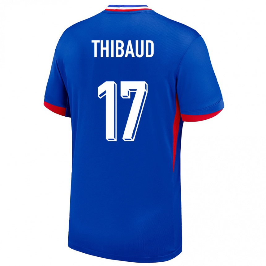 Men Football France Julie Thibaud #17 Blue Home Jersey 24-26 T-Shirt Nz