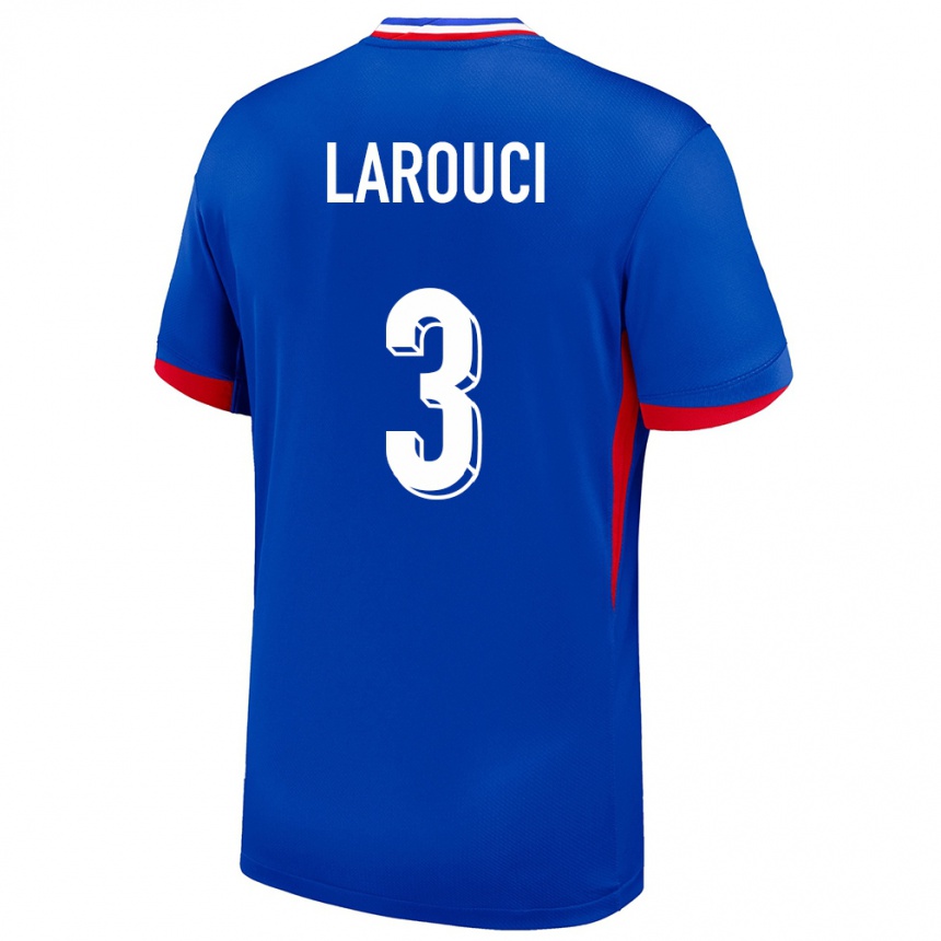 Men Football France Yasser Larouci #3 Blue Home Jersey 24-26 T-Shirt Nz