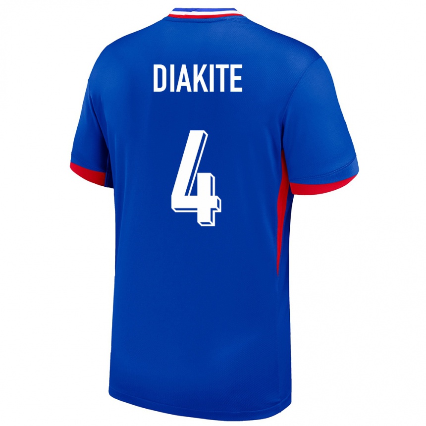 Men Football France Bafode Diakite #4 Blue Home Jersey 24-26 T-Shirt Nz