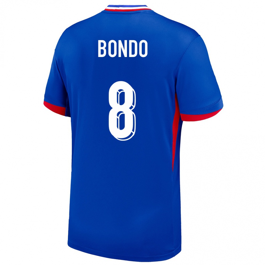 Men Football France Warren Bondo #8 Blue Home Jersey 24-26 T-Shirt Nz