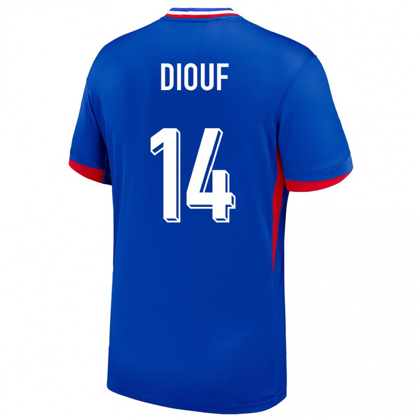 Men Football France Andy Diouf #14 Blue Home Jersey 24-26 T-Shirt Nz