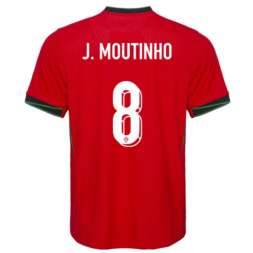 Men Football Portugal Joao Moutinho #8 Red Home Jersey 24-26 T-Shirt Nz