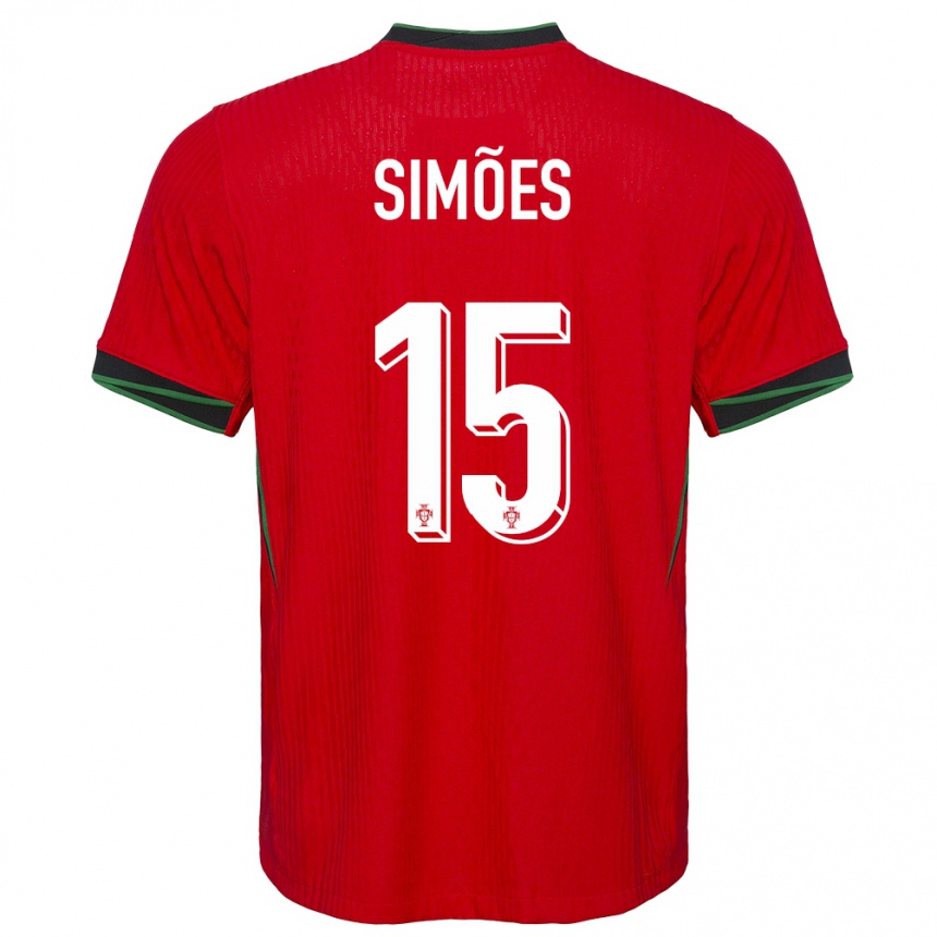 Men Football Portugal Joao Simoes #15 Red Home Jersey 24-26 T-Shirt Nz