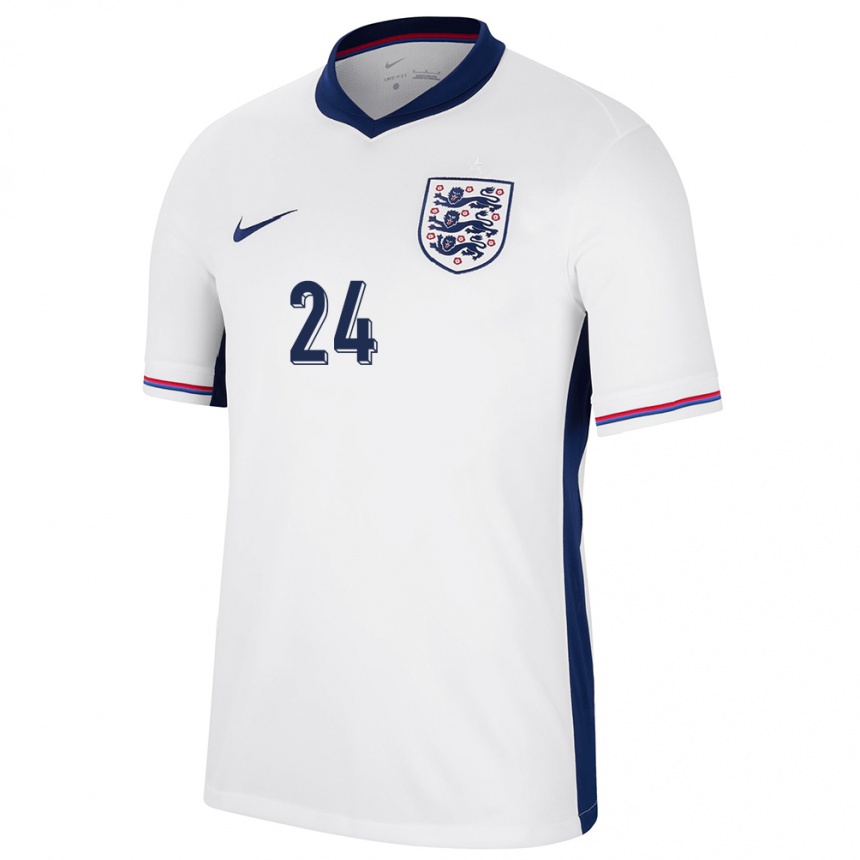 Men Football England Cole Palmer #24 White Home Jersey 24-26 T-Shirt Nz