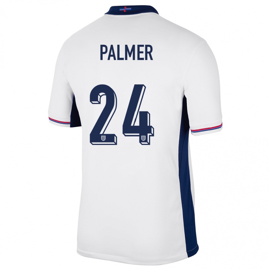 Men Football England Cole Palmer #24 White Home Jersey 24-26 T-Shirt Nz