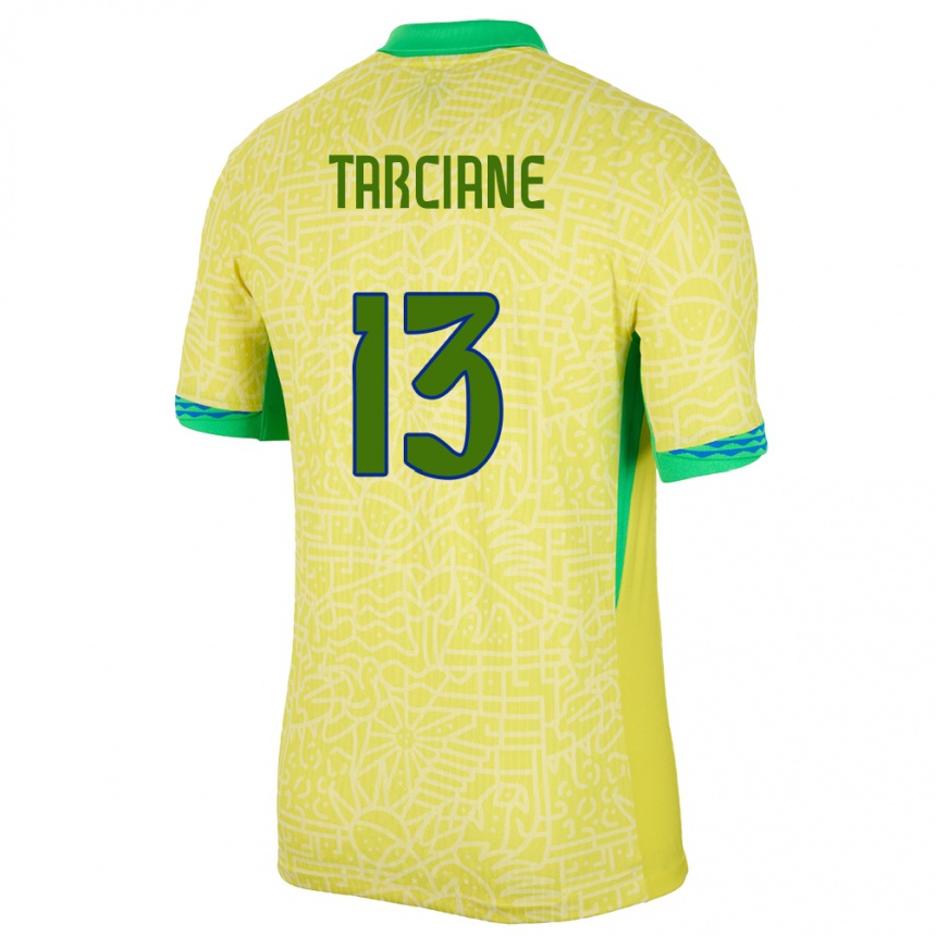 Men Football Brazil Tarciane #13 Yellow Home Jersey 24-26 T-Shirt Nz